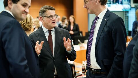 Ministerpräsident Boris Rhein mit Ministerpräsident Hendrik Wüst Ministerpräsident Boris Rhein mit Ministerpräsident Hendrik Wüst